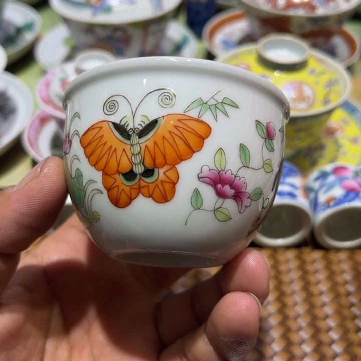 纯手绘精品盖碗杯