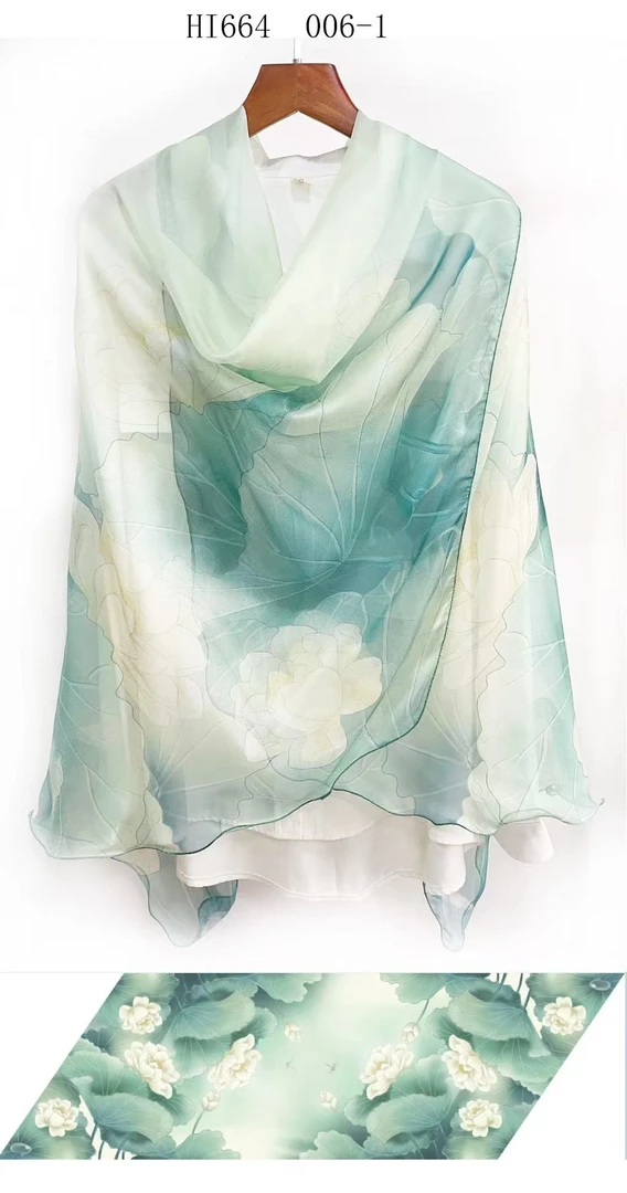 H072 荷莲 雪乔纱 人字纹 75*250 丝巾 披肩 围巾