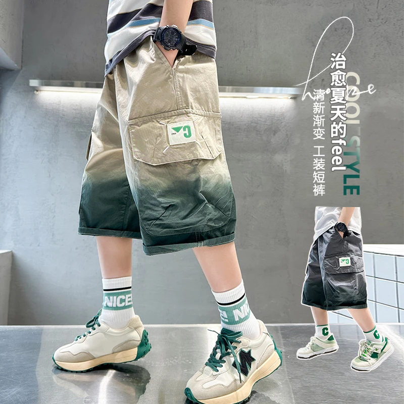 儿童裤子6-12岁夏季中裤童装男孩夏装五分裤中大童薄款男童短裤潮