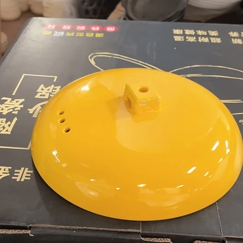 微瑕，不能明火，口径20厘米，黄色