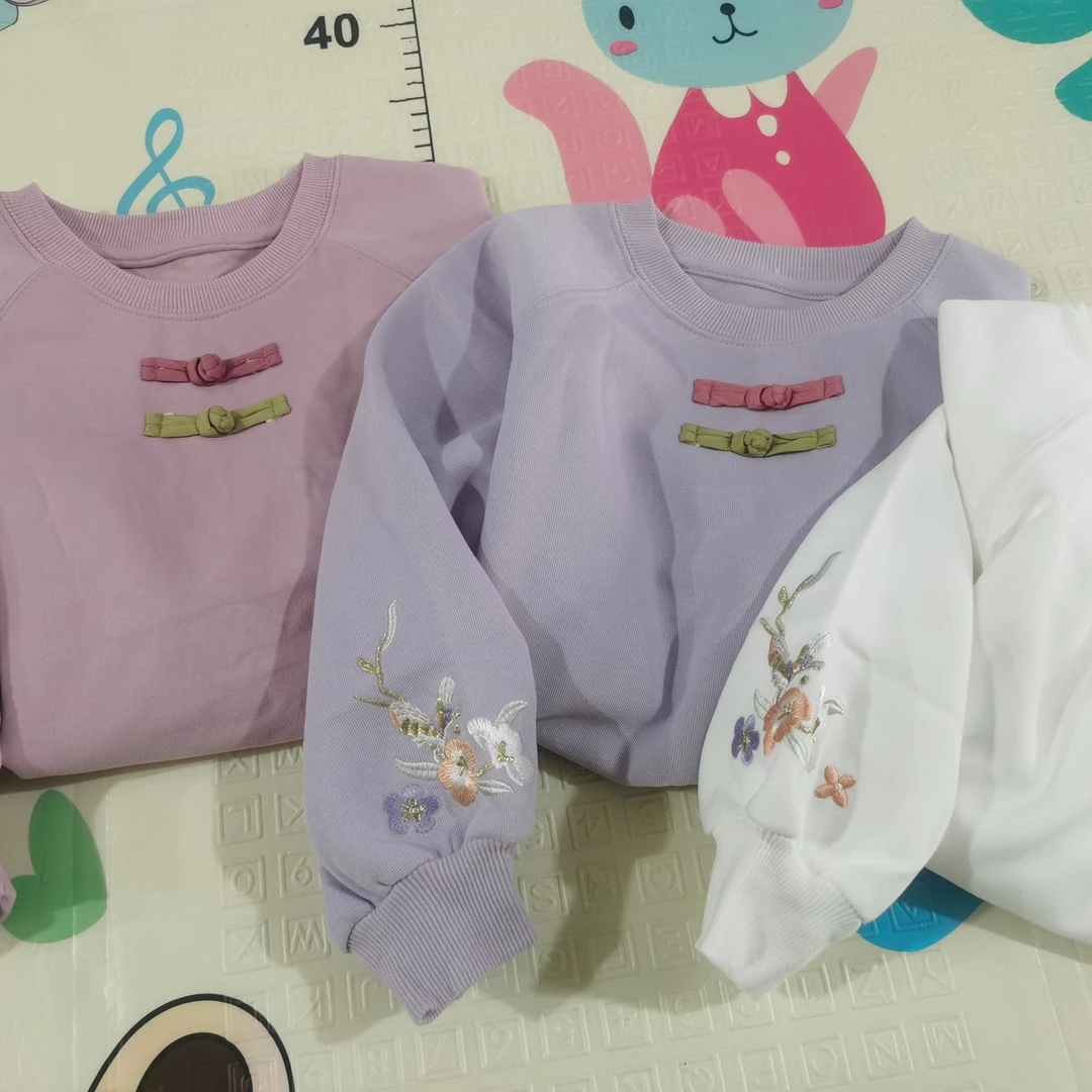 6691女童重工刺绣卫衣