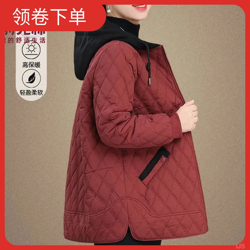 俞兆林品牌补贴秋冬妈妈衣服夹棉外套轻薄羽绒棉服加大码高档冬季