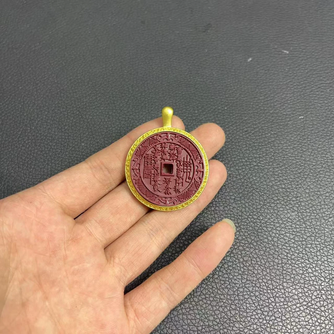 含辰砂工艺品天然朱砂山鬼吊坠 A175—多样性发