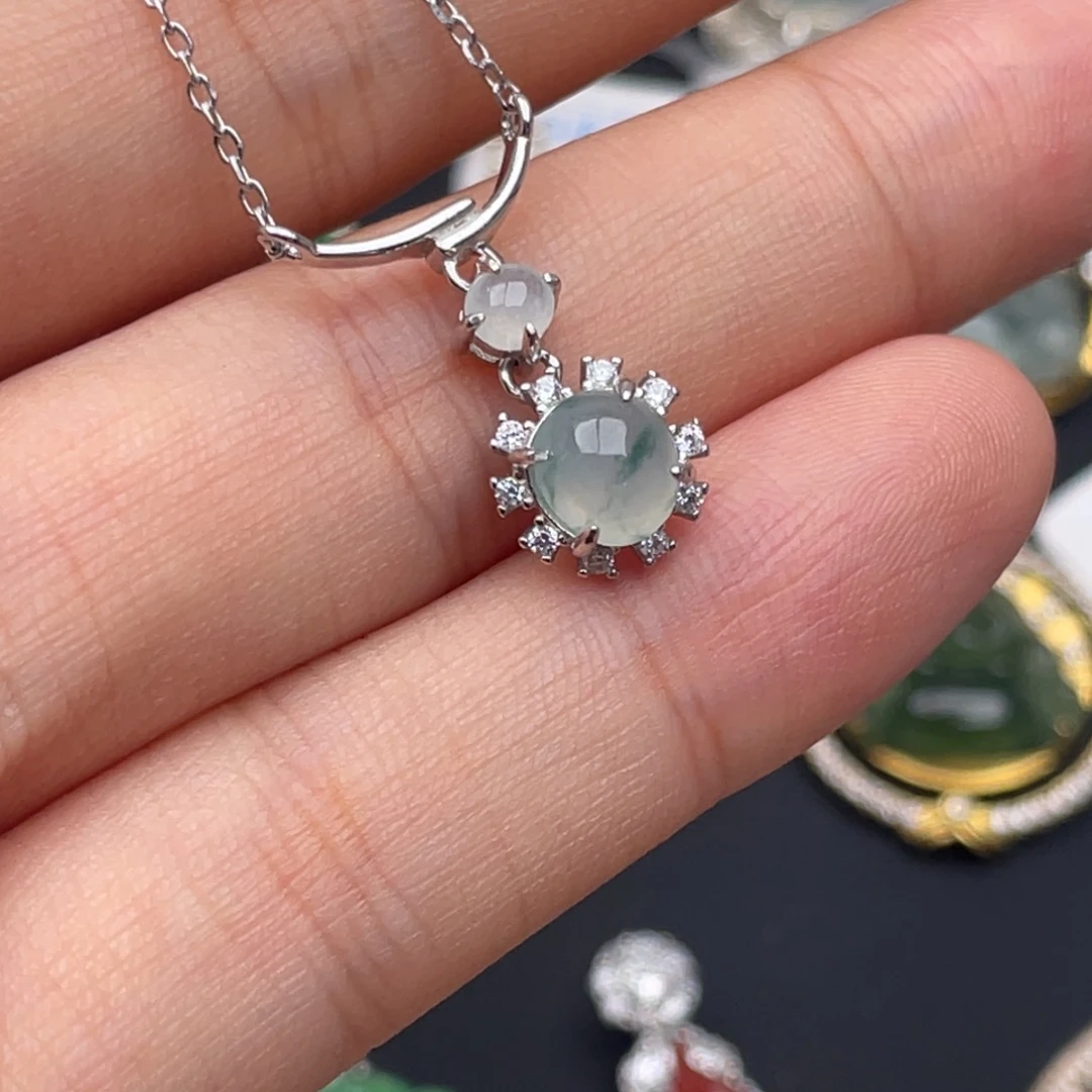 翡翠银S925镶嵌戒指1111