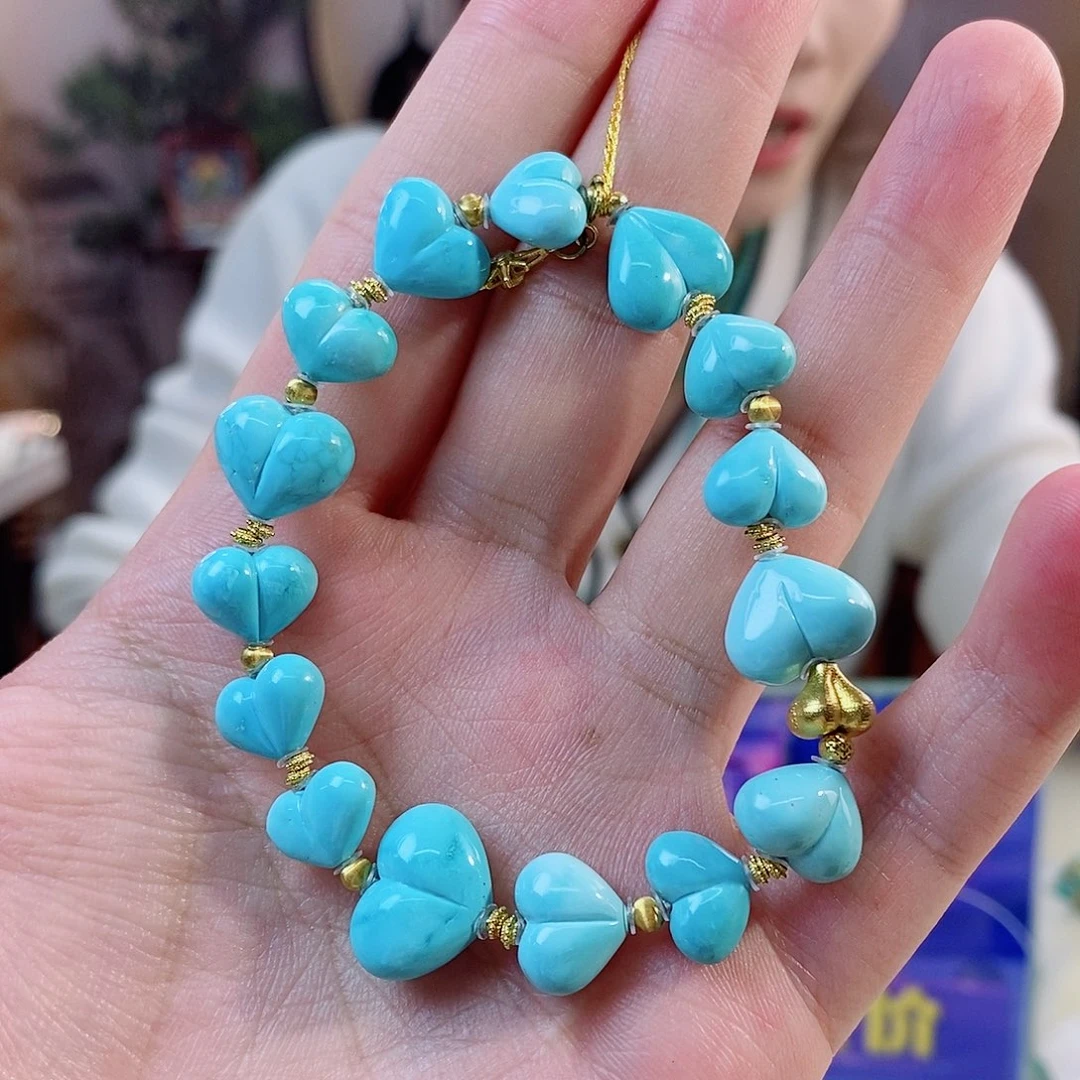 绿松石18K金镶嵌珠宝奇石