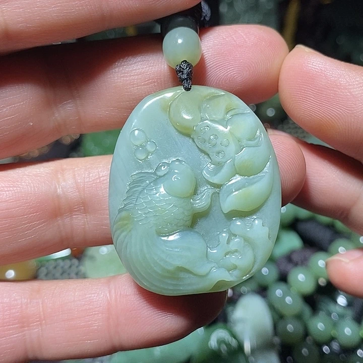 和田玉未镶嵌吊坠(不含链)