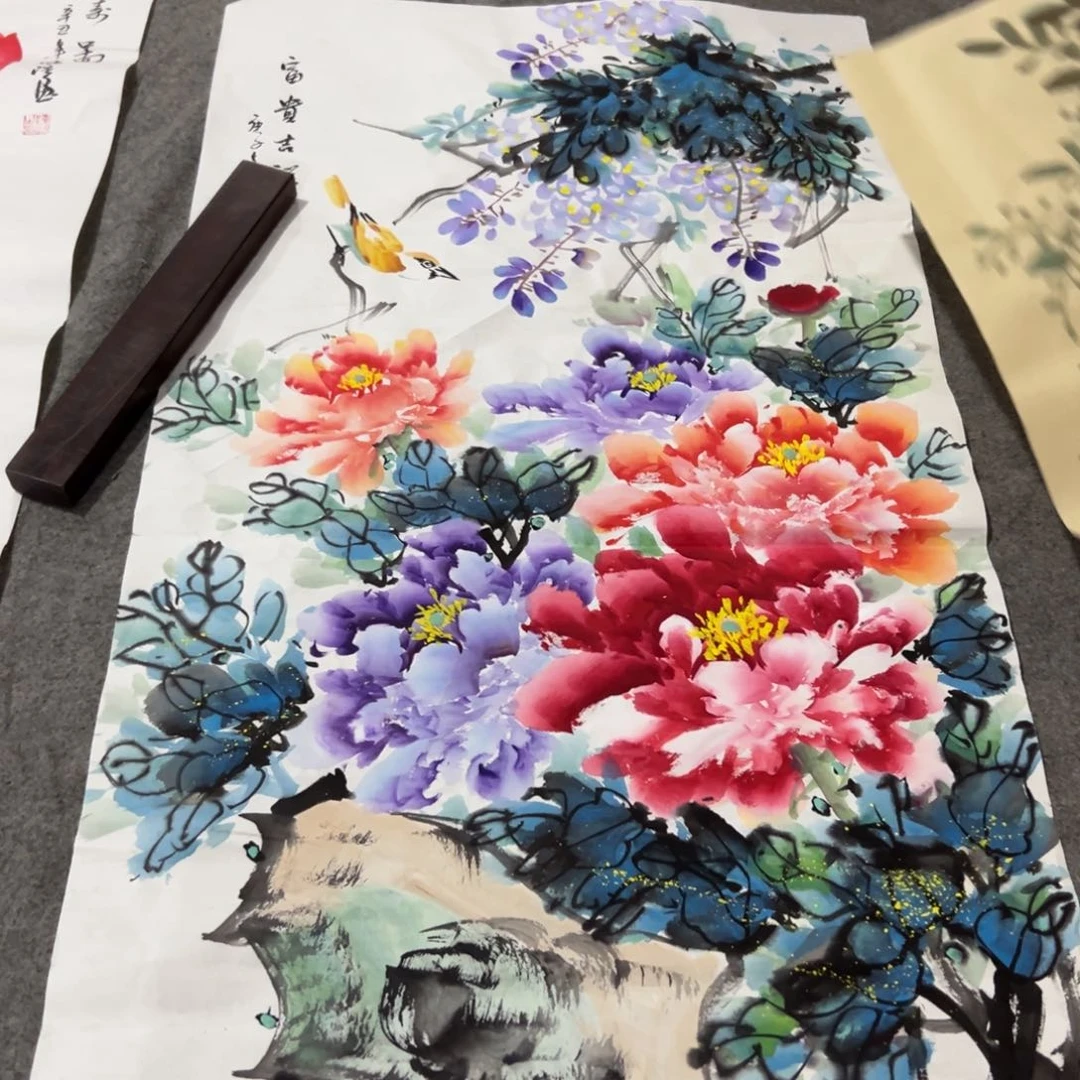 国画国画作品画心一张