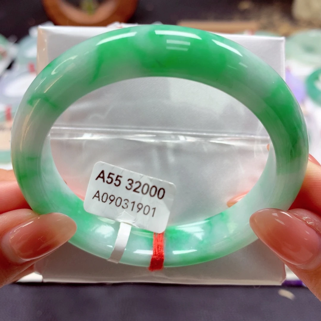 翡翠手镯未镶嵌55正（26）33号