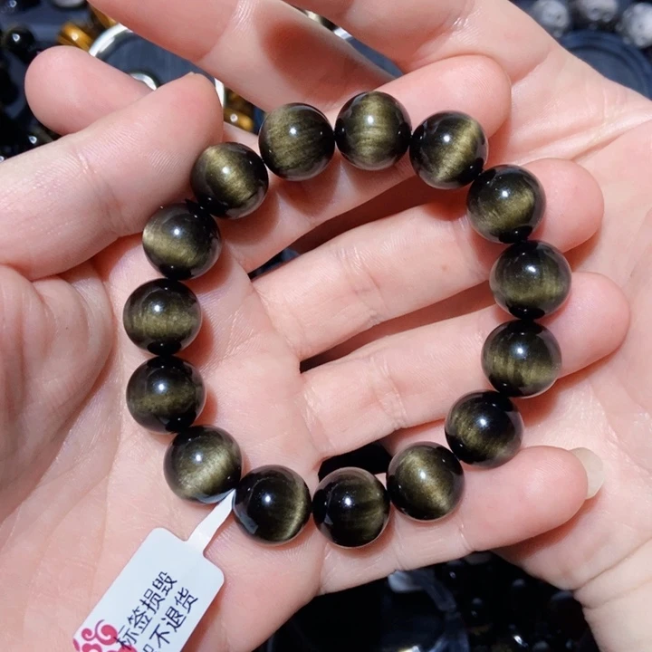 黑曜岩手串未镶嵌校****学