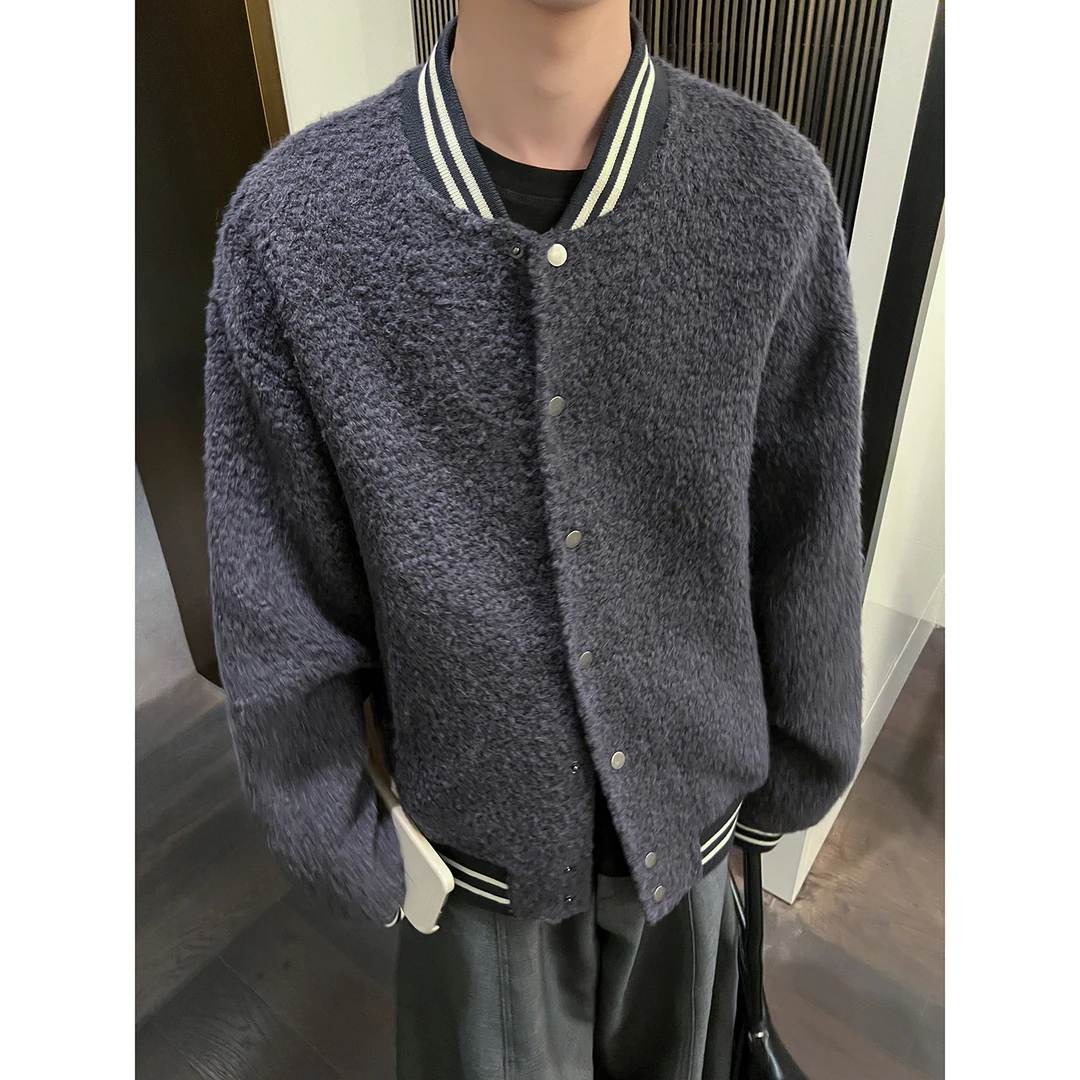 高林凡 对品质有追求的留学生都在感受的羊驼毛呢夹克棒球服外套