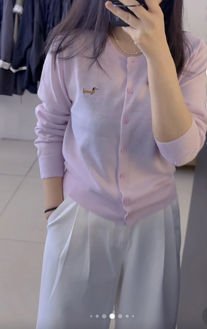 2025薄款圆领开衫女