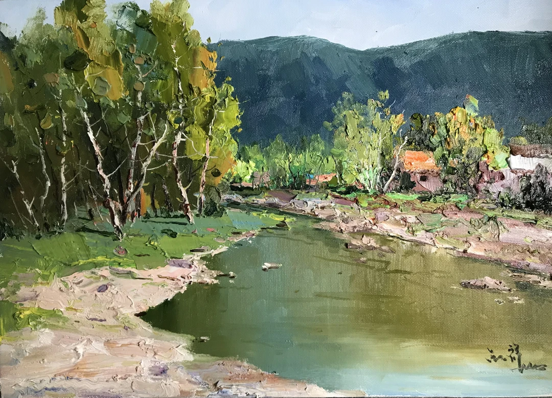 《盛夏时节》吕玉祥油画尺寸60*45