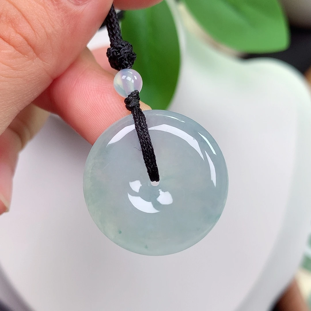 颈饰未镶嵌翡翠平安扣24.7x5.8mm