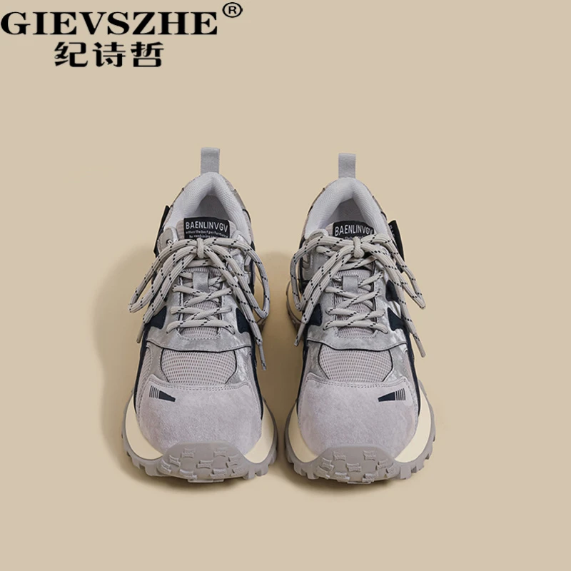 纪诗哲厚底老爹鞋女2025年秋季新款复古松糕德女式秋季增高德训鞋