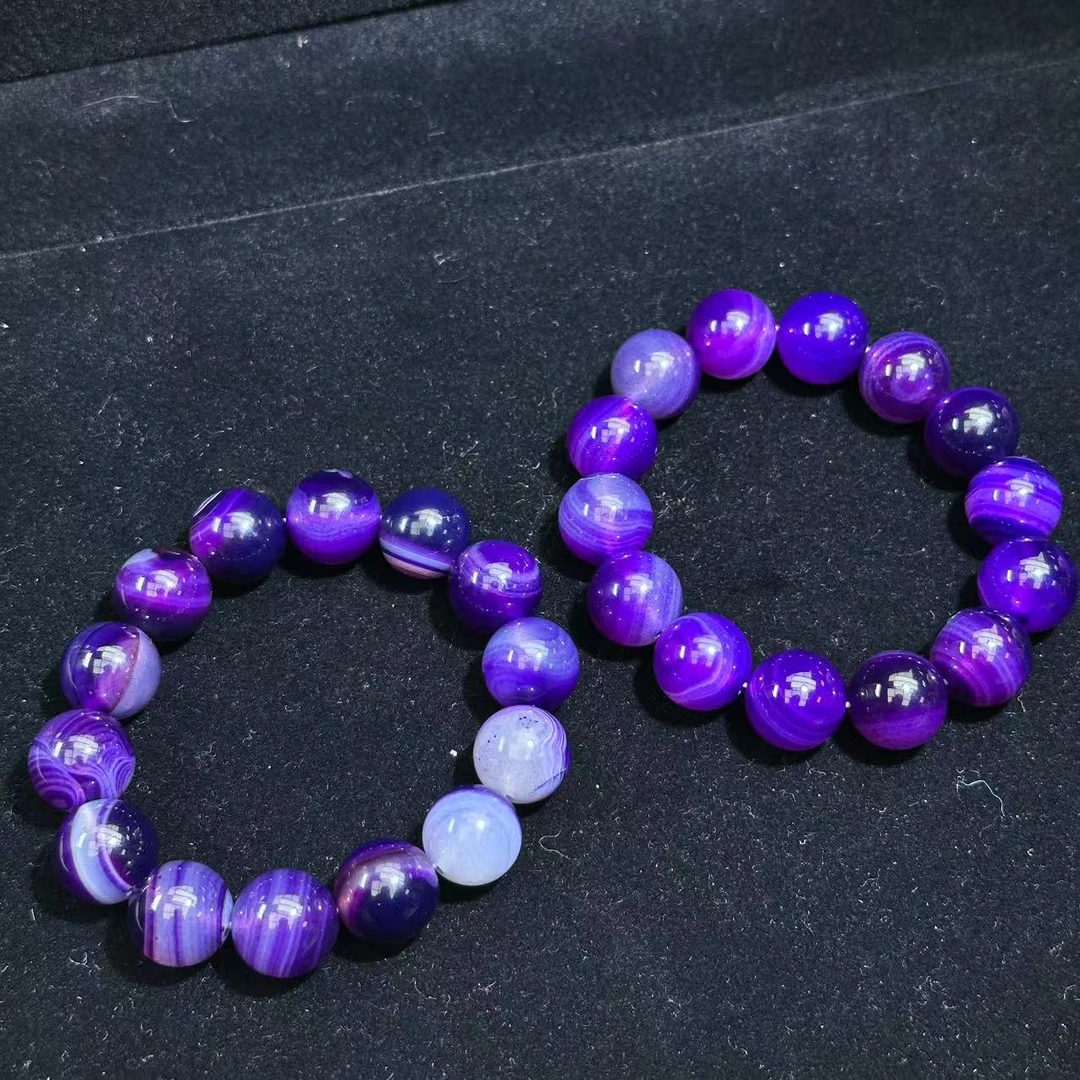 S1808【福嘟嘟】紫杉醇紫玛瑙手串-送礼佳品-多样性只发一件