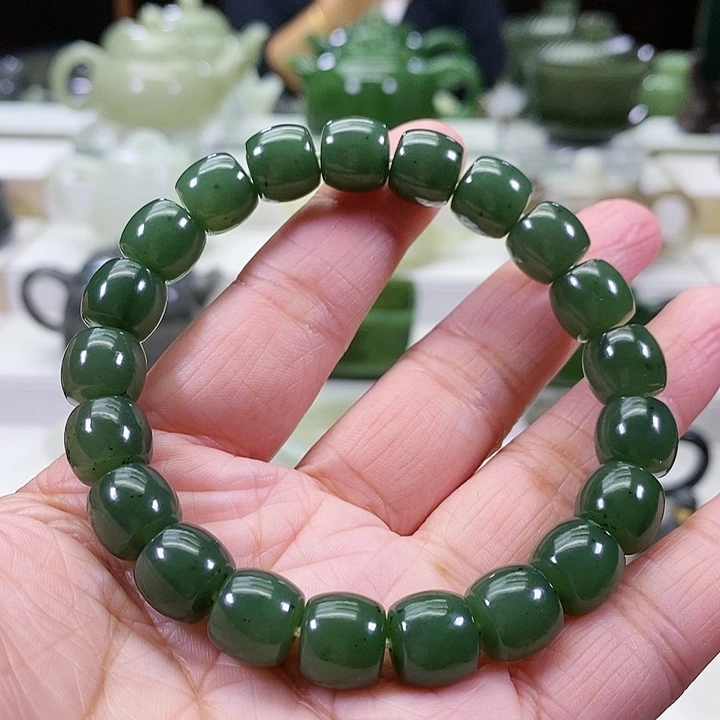 未镶嵌和田玉挂件俄碧手串卡11