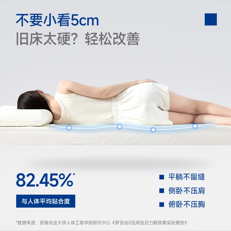 梦百合【5cm新品薄垫Air】租房榻榻米床垫家用户外出游卧室多场景用