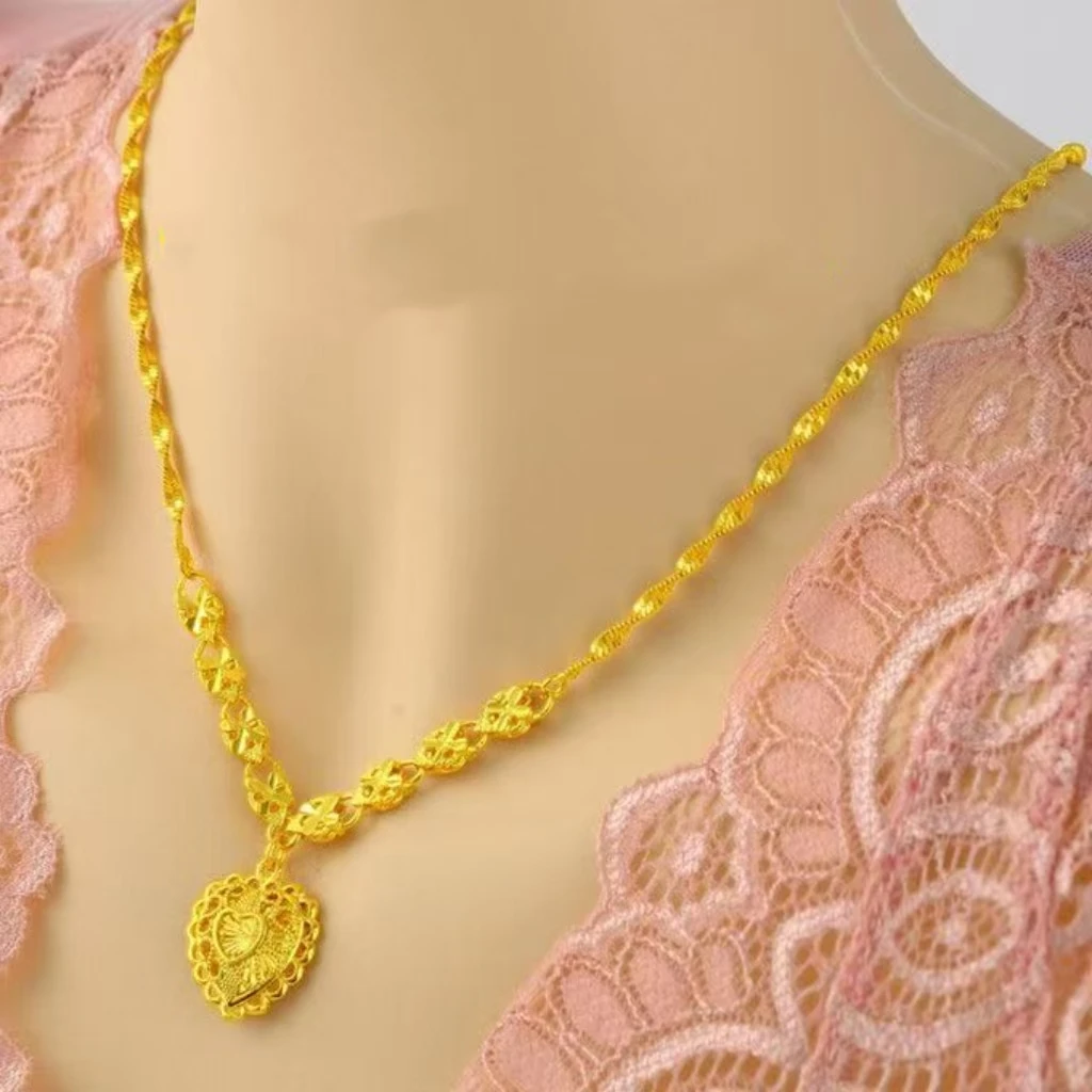 铜合金项链 【新款套链小鱼爱心项链】送礼物时尚百搭套链