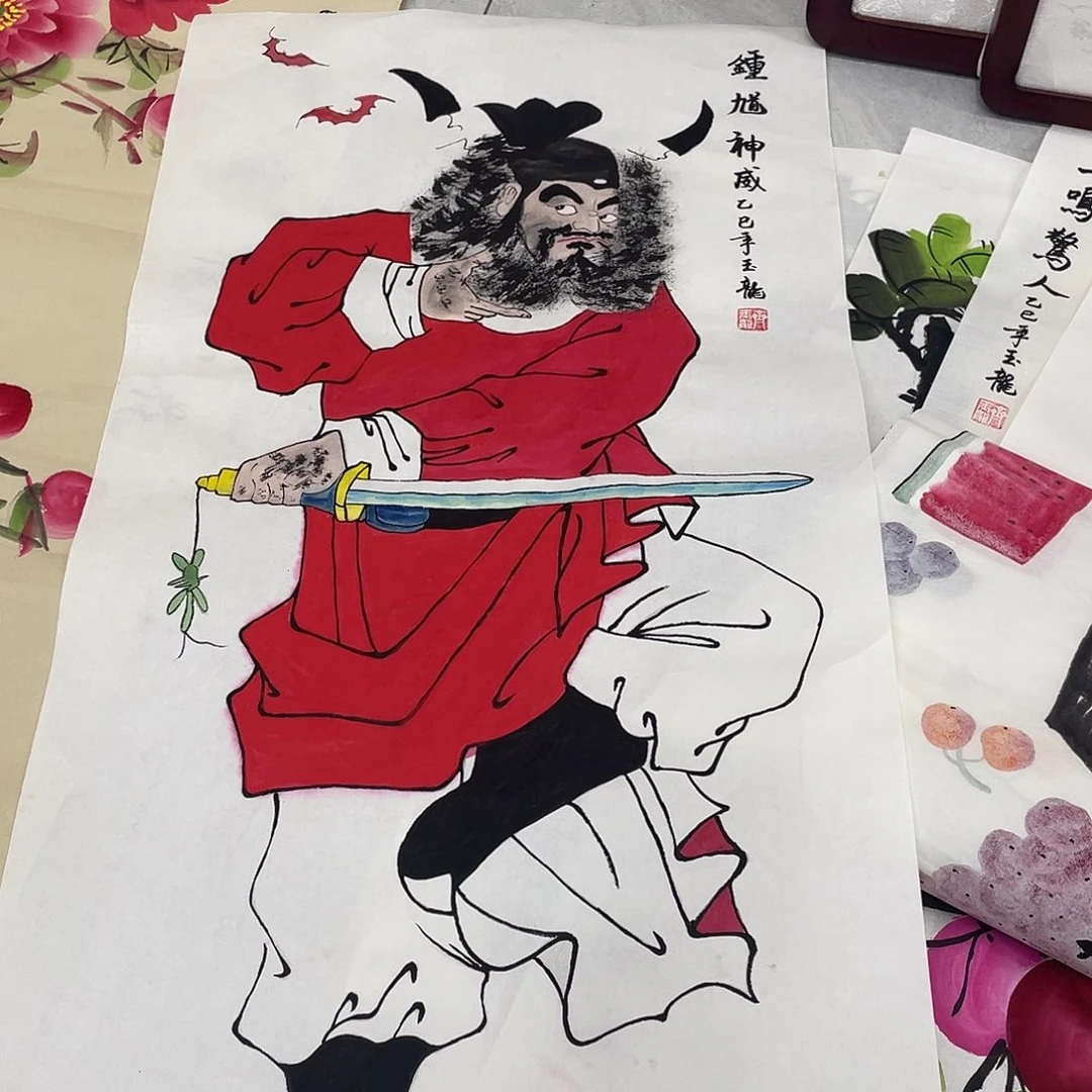 国画国画作品原稿三尺钟馗