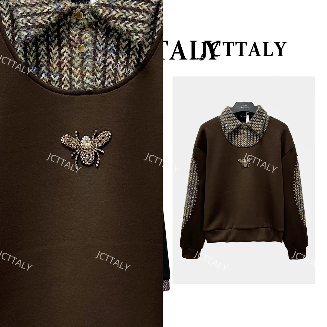 【宠粉价】设计师款时尚休闲百搭复古女装卫衣NH-Q0810