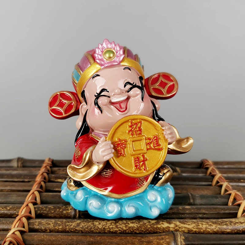 妙工坊财神爷摆件家用办公室财神简单桌面存钱罐店铺招财开业礼品