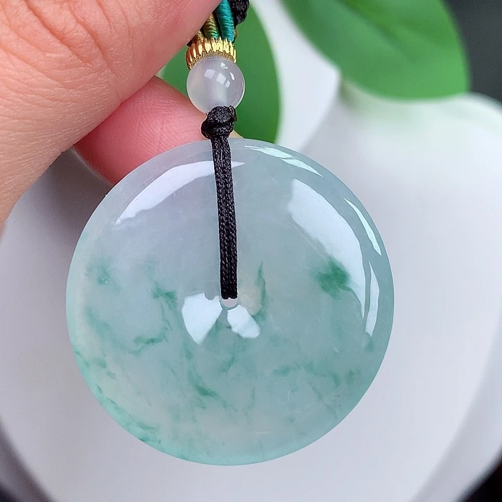 颈饰未镶嵌翡翠平安扣 33.8x4.7mm