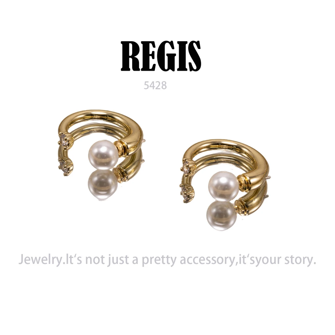 镀K金  REGIS   耳饰～5428