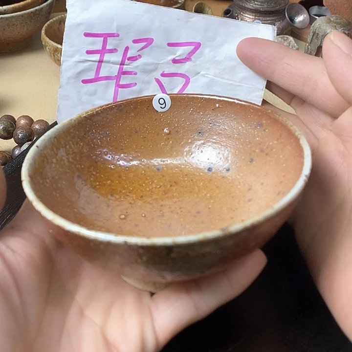 杯手工粗陶、柴烧茶器