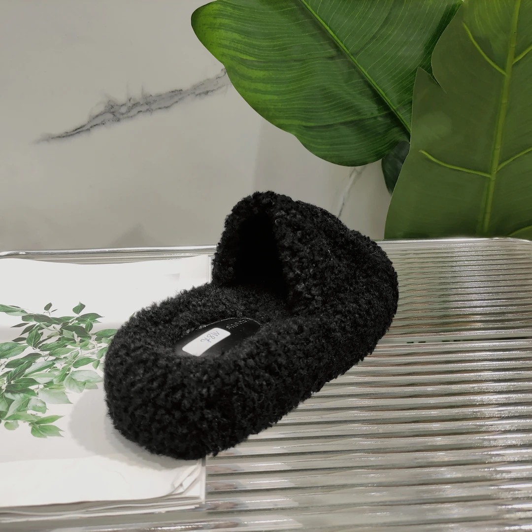 网红厚底时尚百搭外穿新款秋冬季一字毛拖鞋M8