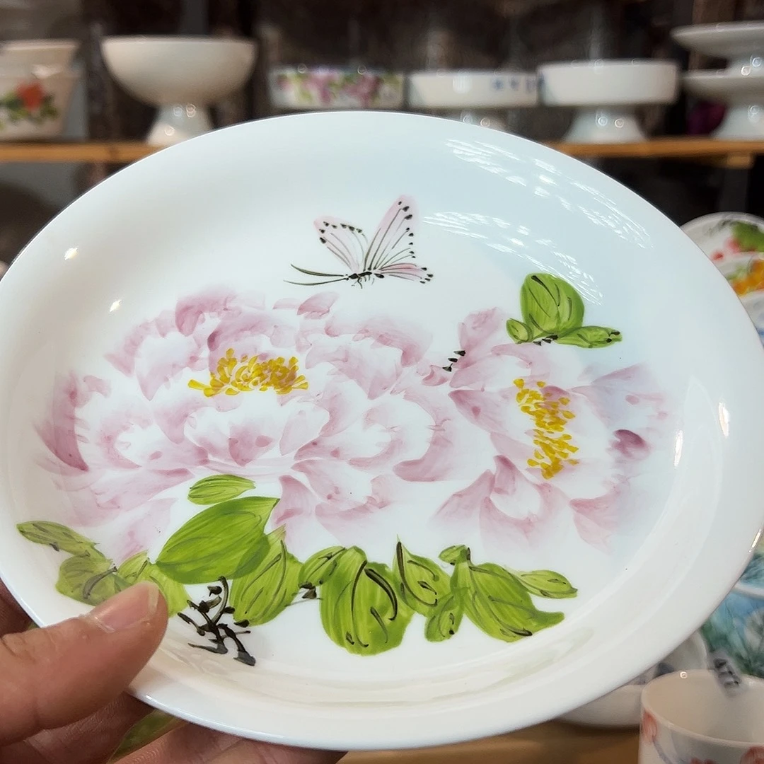 陶瓷景德镇高温釉下陶瓷8寸盘