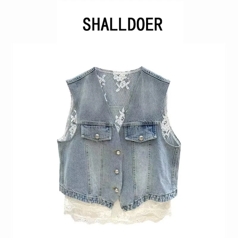 时尚气质牛仔马甲外套女2025年春季新款设计感洋气休闲装百搭马夹