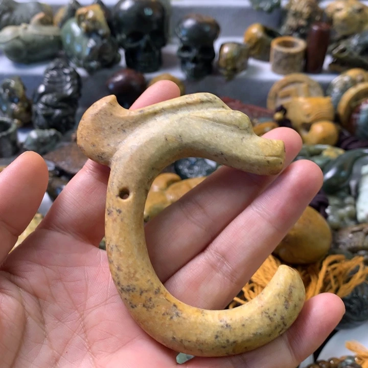 未镶嵌岫岩河磨玉（透闪石质玉）笔搁