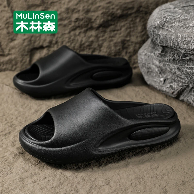 木林森拖鞋男2025新款夏季防滑耐磨软底增高运动休闲踩屎感一字拖