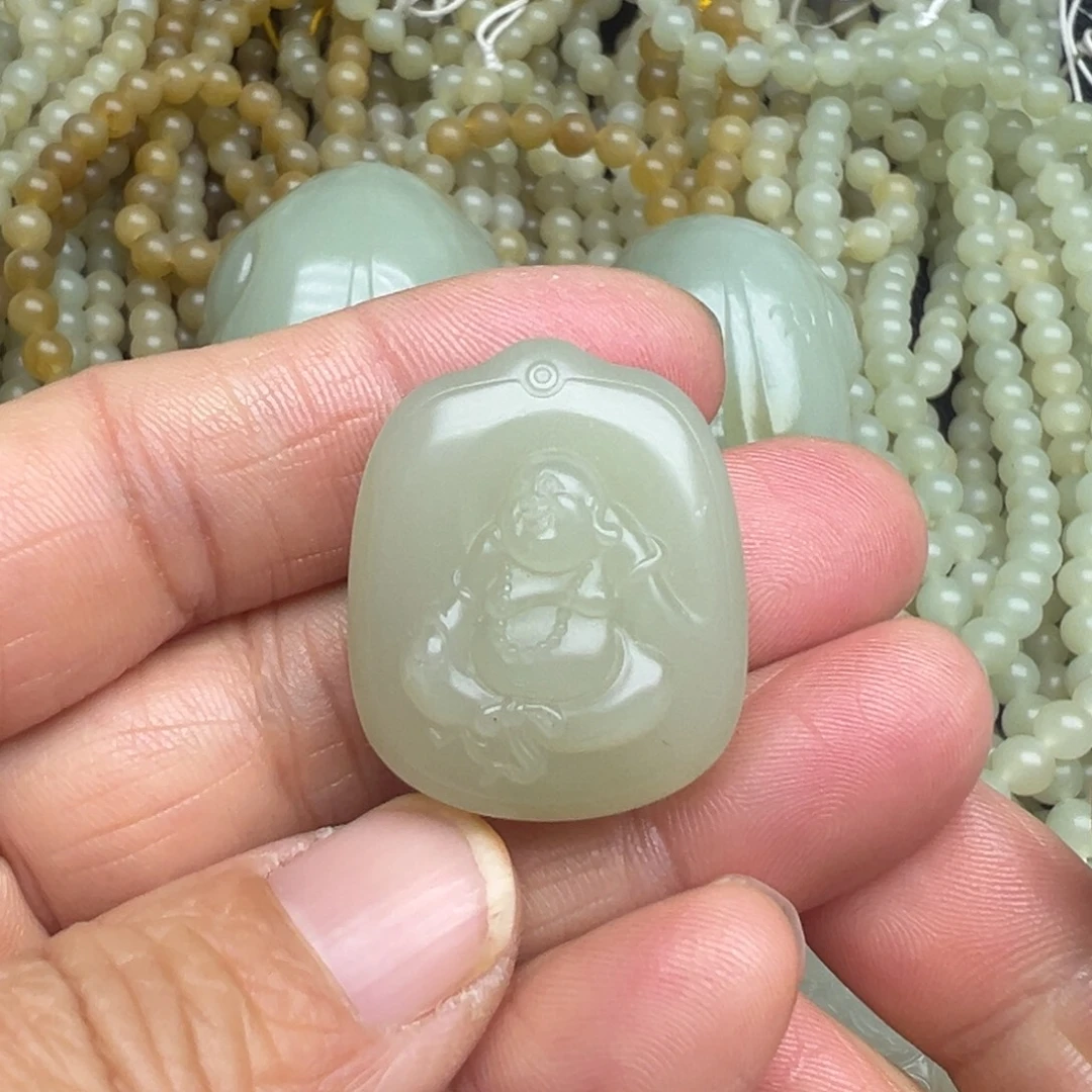 和田玉（糖玉）未镶嵌吊坠(不含链)