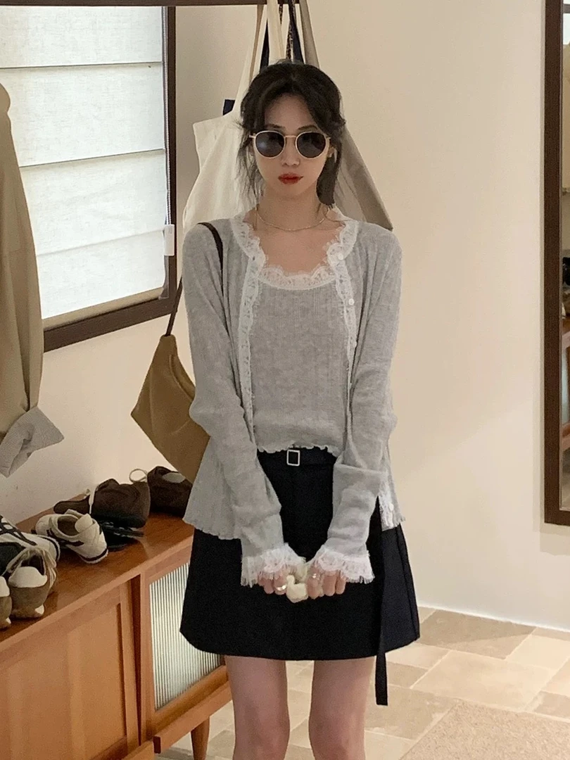 【桐宝】151-200小香风高腰蕾丝外套
