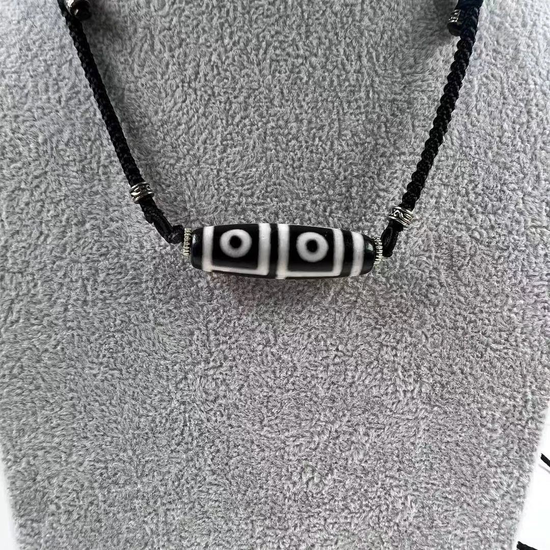 天然玛瑙【地门四眼】配带可调节绳