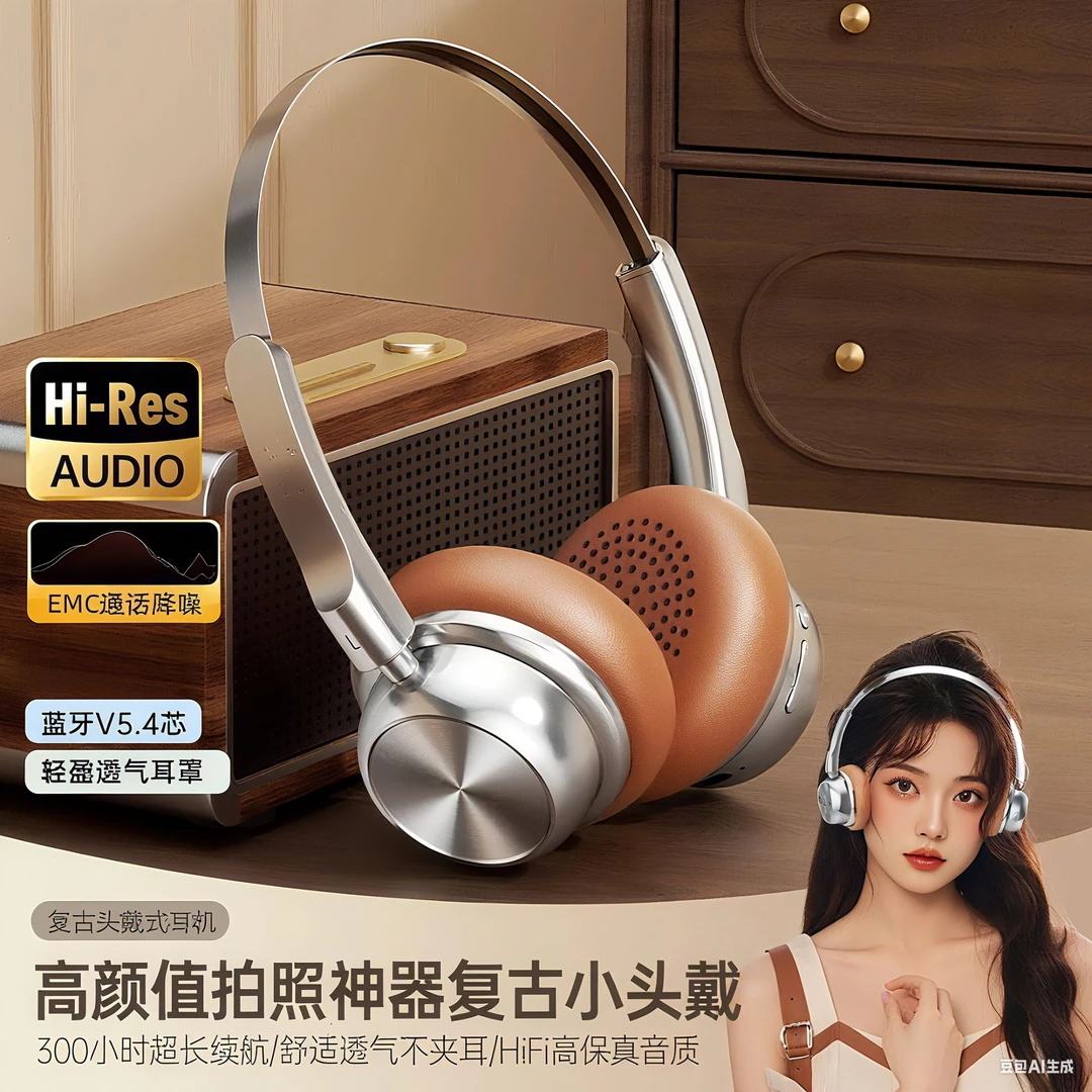 【柏林音质】2025新款头戴式蓝牙耳机无线运动降噪高音质超长续航