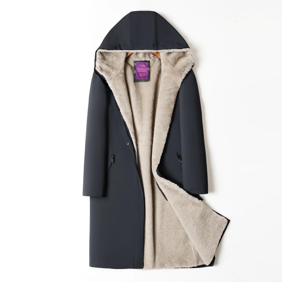 （双面穿）小个子短款貂绒派克服女2024新款修身加厚内胆可拆卸