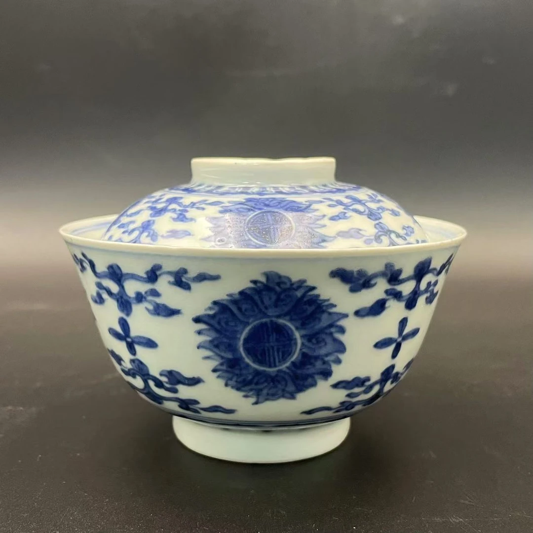 盖碗陶瓷摆件（青花盖碗2）