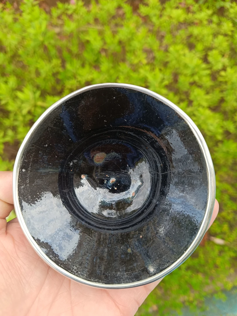 ​福清窑宋盏，磨口包银口，口径10高4.5厘米