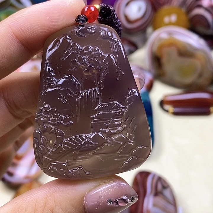 未镶嵌玛瑙/玉髓珠宝半成品