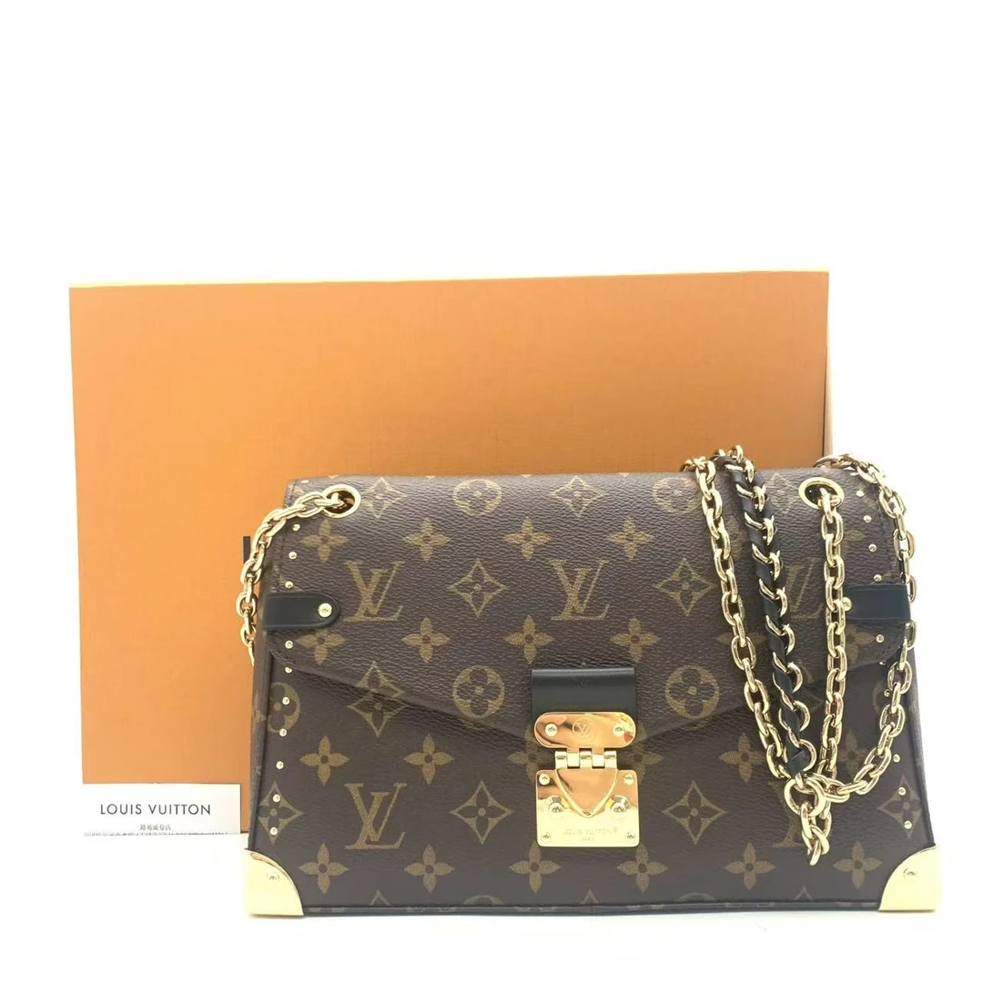 未使用 LouisVuitton/路易威登 【安则专属】老花拼黑新款邮差包