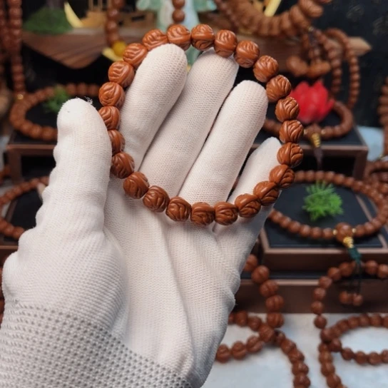 吊坠桃核蜡****新10双脊龙手串