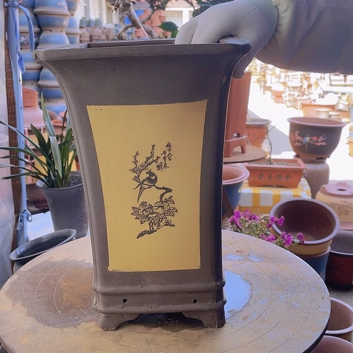 紫砂宜兴黄四方19