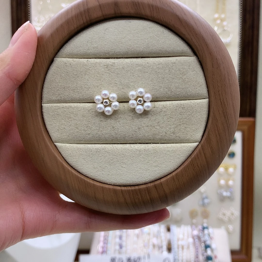 耳饰淡水珍珠银S925镶嵌