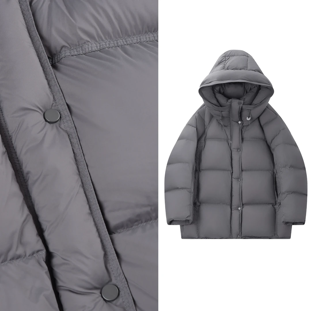 冬季新款泡芙云朵90白鸭绒时尚休闲百搭保暖加厚连帽羽绒服外套