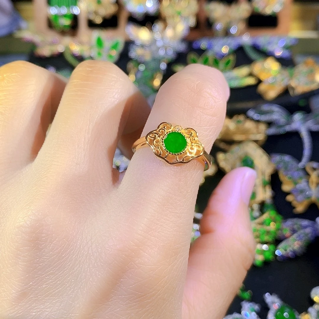 吊坠(不含链)银S925镶嵌翡翠