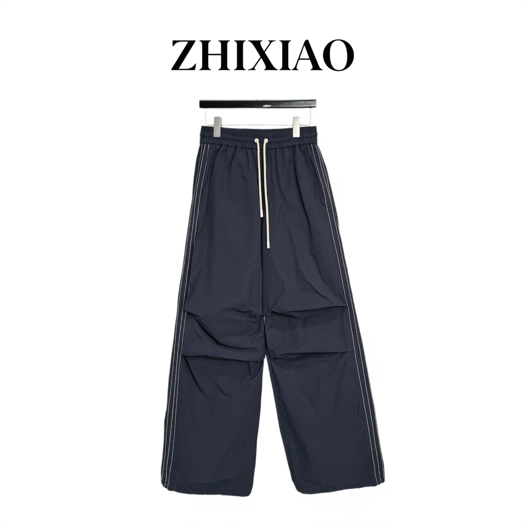【ZHIXIAO】秋冬新款：白边松紧腰休闲裤0823