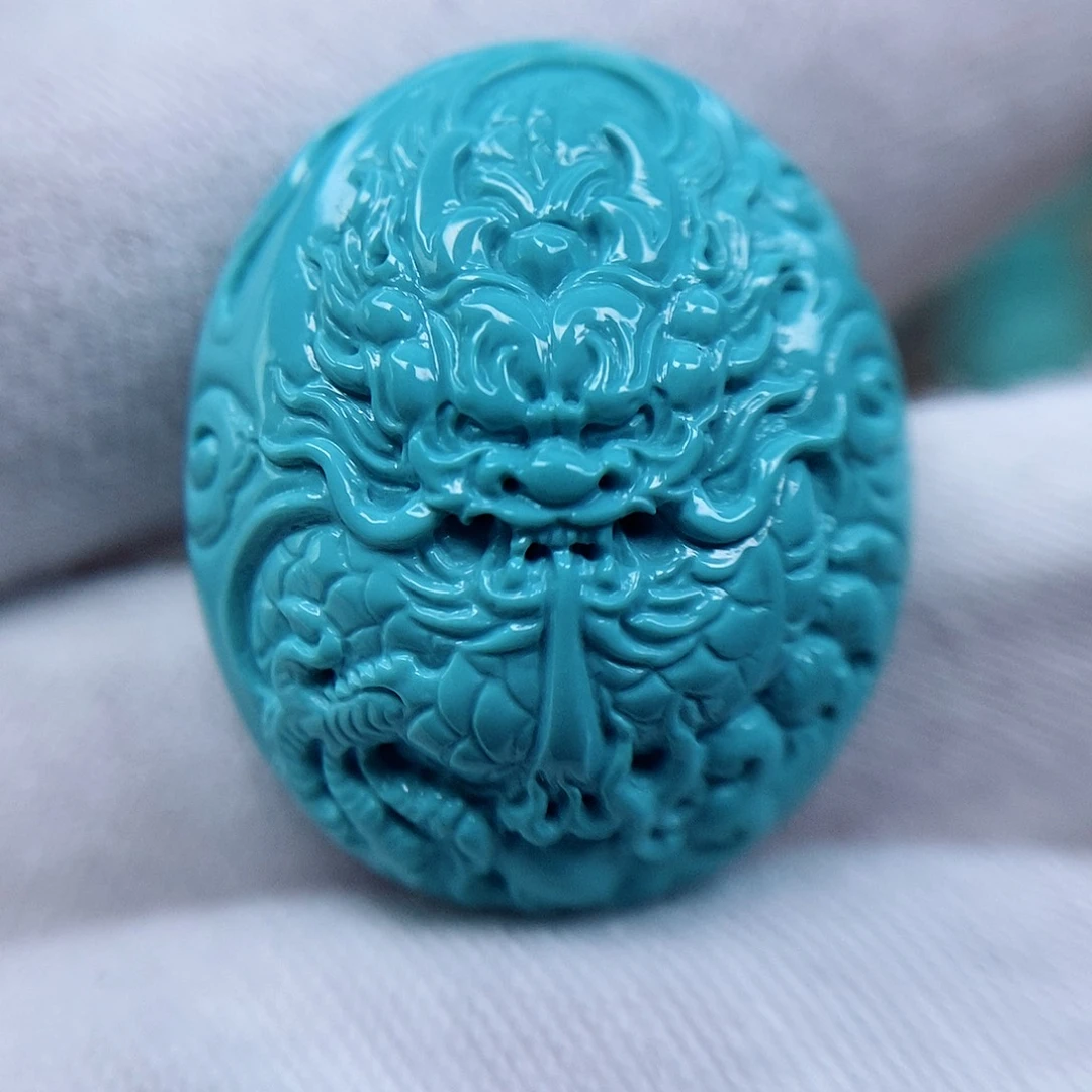 绿松石龙牌未镶嵌