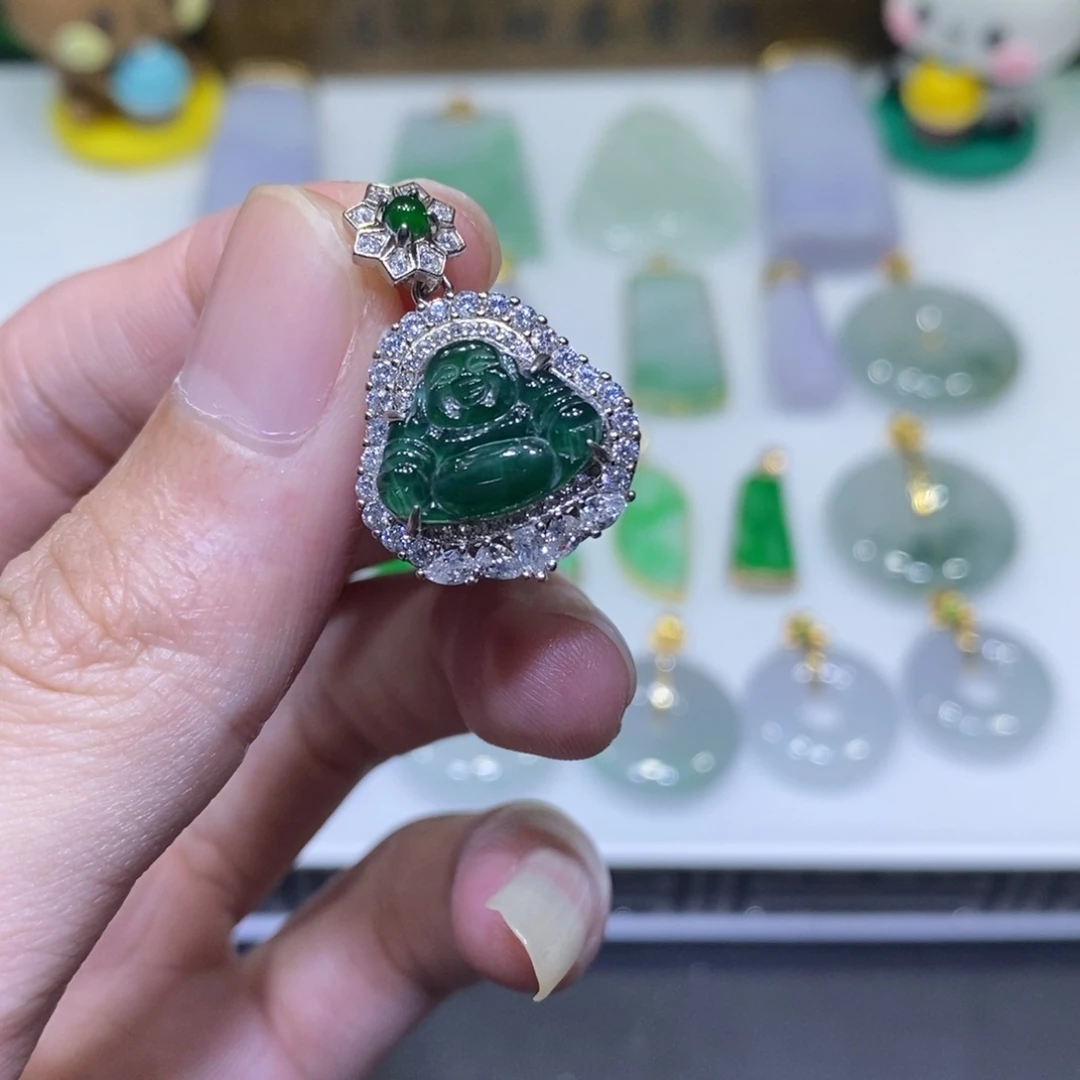 翡翠未镶嵌吊坠(不含链)